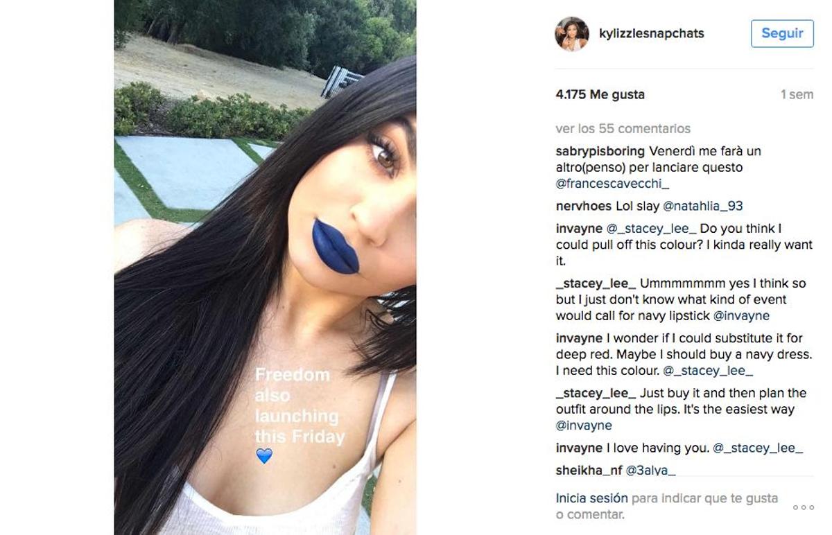 Los colores de pintalabios de Kylie Jenner