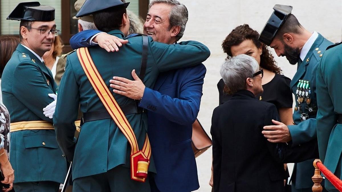 actos de celebracion del dia de la patrona del cuerpo de la Guardia Civil en la comandancia de Sant Andreu