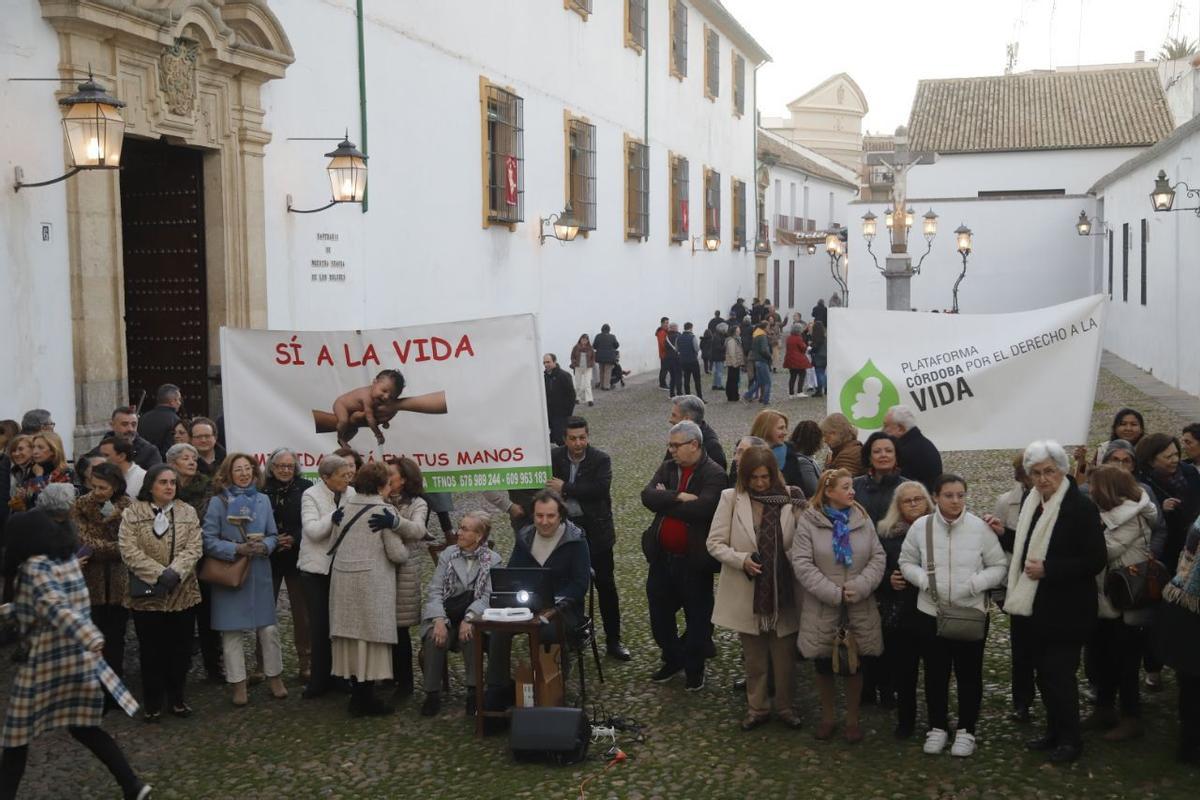 Concentración antiabortista en Córdoba.
