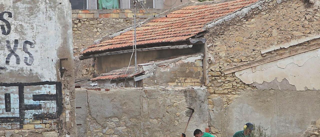 Un detalle del barrio de Sangueta, en una imagen tomada este viernes.