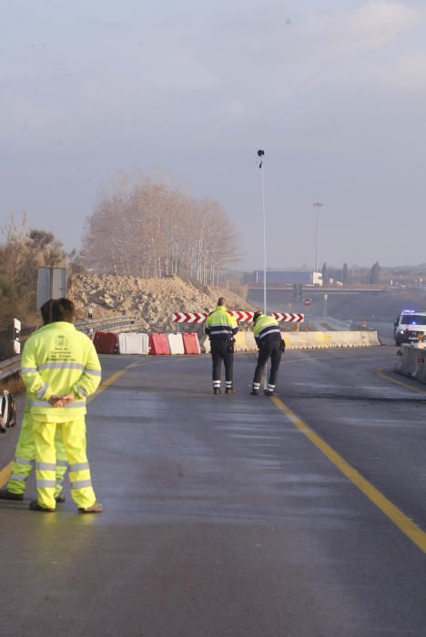 Accident de trànsit múltiple amb tres ferits a l'N-II a Sils