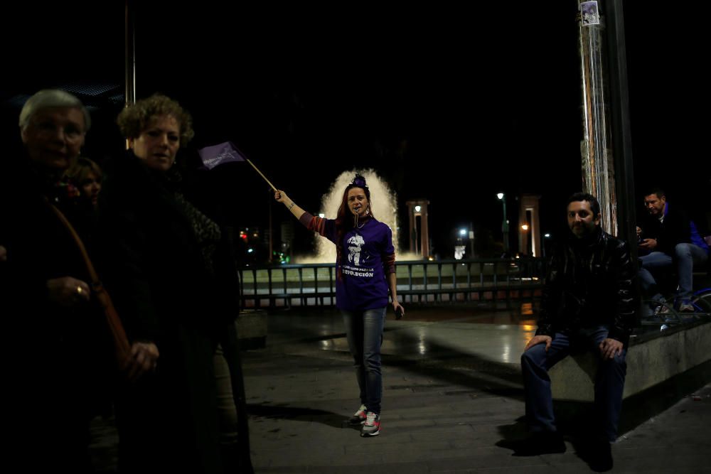 Men and women take part in a demonstration at ...