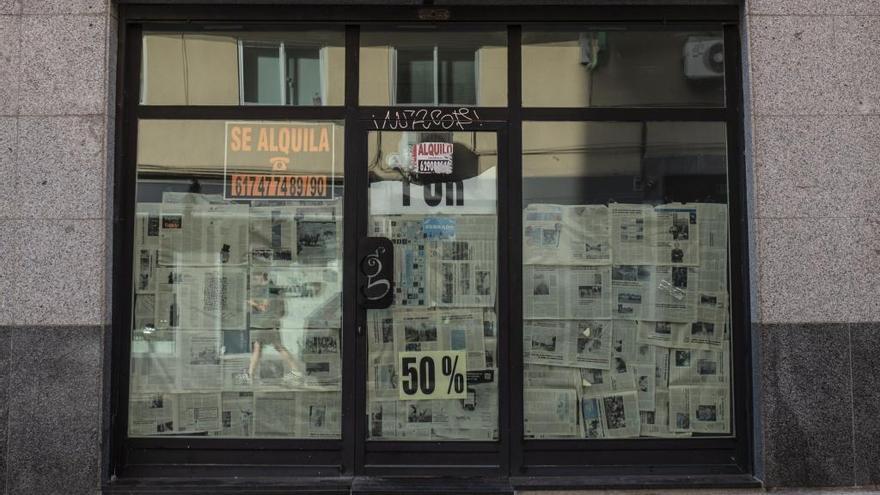 Uno de los locales comerciales vacíos que hay en Zamora.