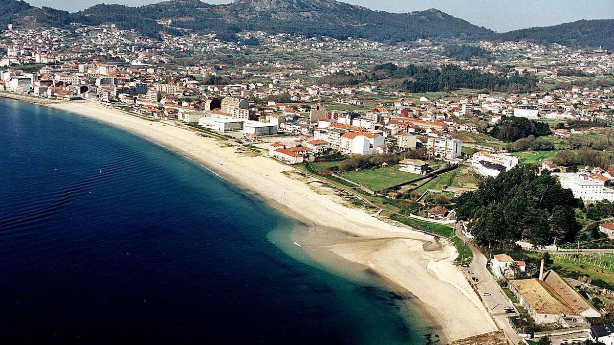 Unha vista aérea da zona de Rodeira onde vivía a señorita Balbina Zabala