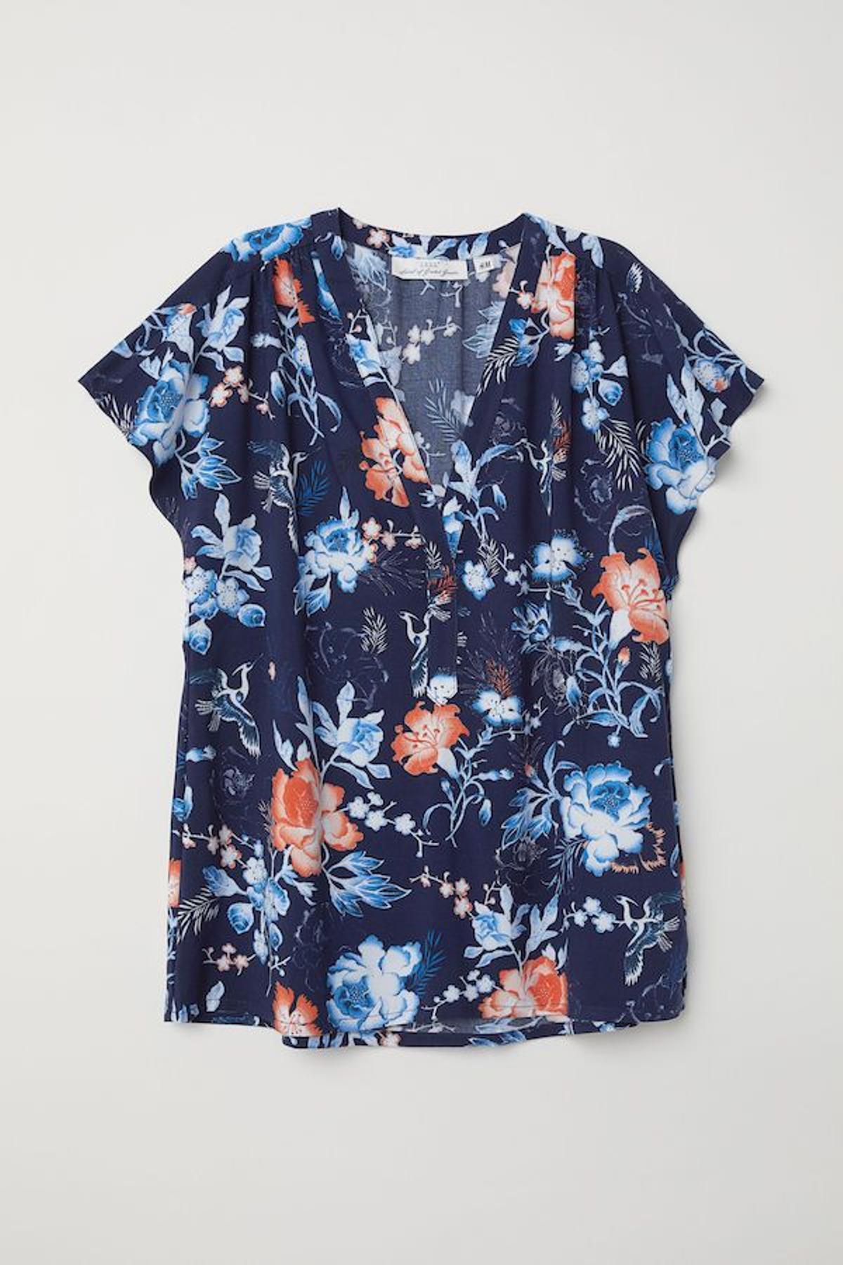 Camisa hawaiana en azul