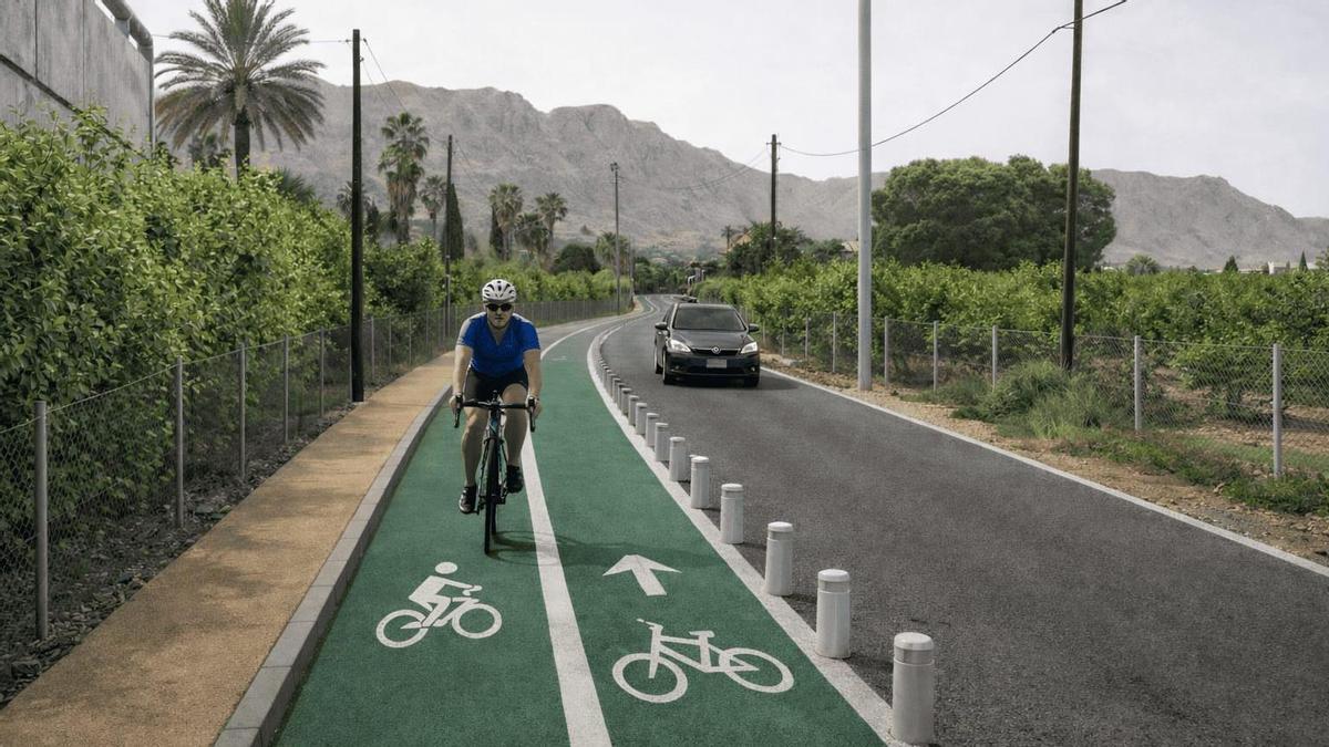 El Ayuntamiento trabaja en el desarrollo de carriles bici que conecten el casco urbano con El Siscar y la Sierra de Orihuela.