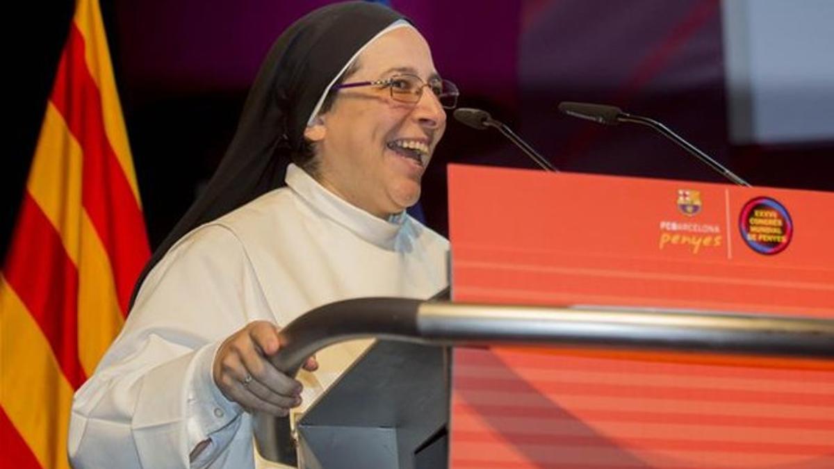 Sor Lucía Caram, en la Trobada Mundial de Penyes