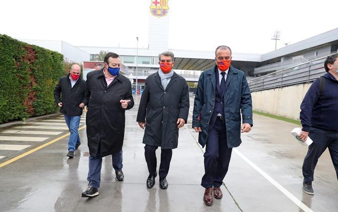 El nuevo presidente del FC Barcelona ha visitado la Ciutat Esportiva esta mañana