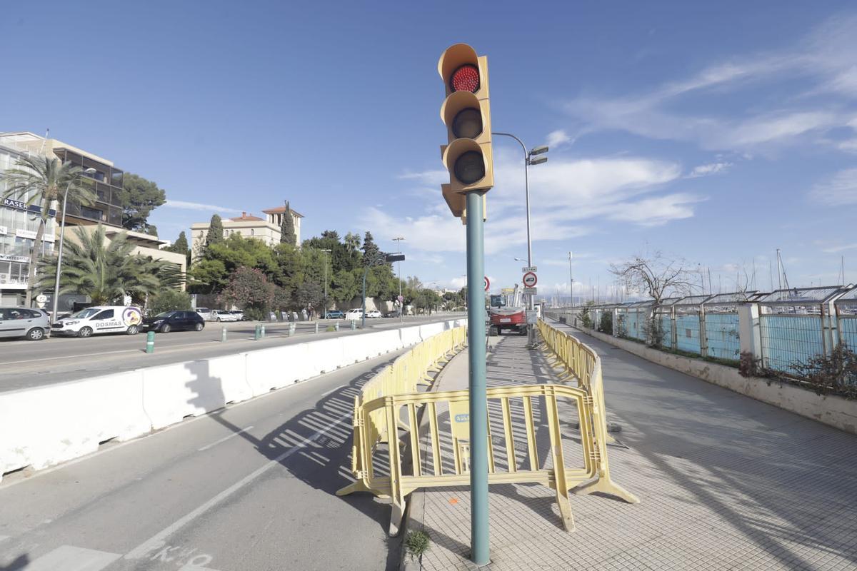 Las fotos del primer día de obras en el Paseo Marítimo de Palma, que se ...