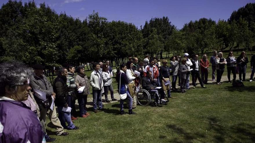 Los asistentes a la conmemoración. |