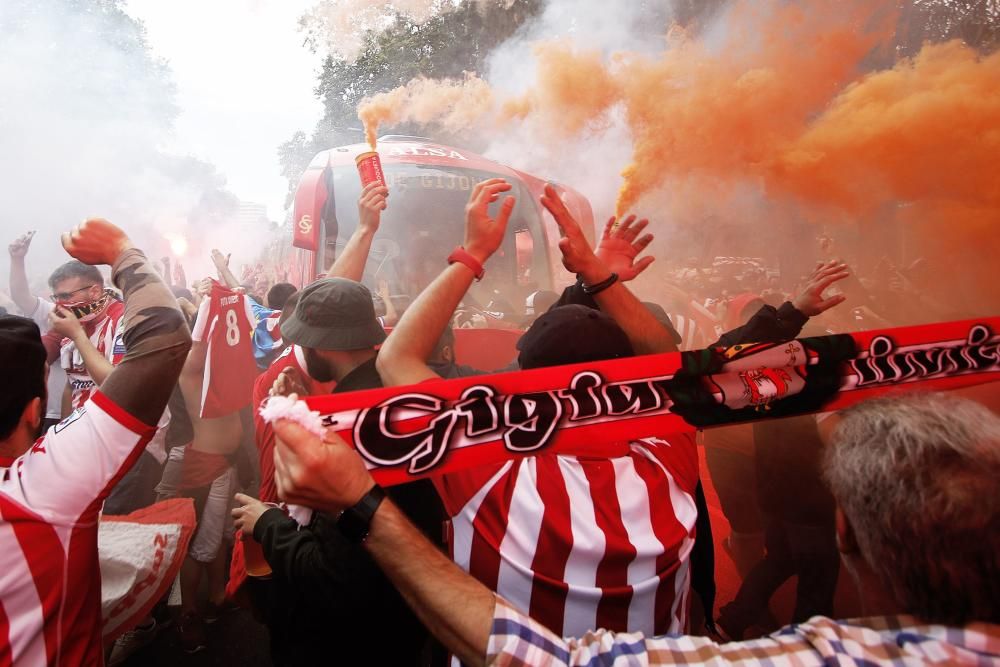 Incidentes antes del derbi entre Real Sporting y Real Oviedo