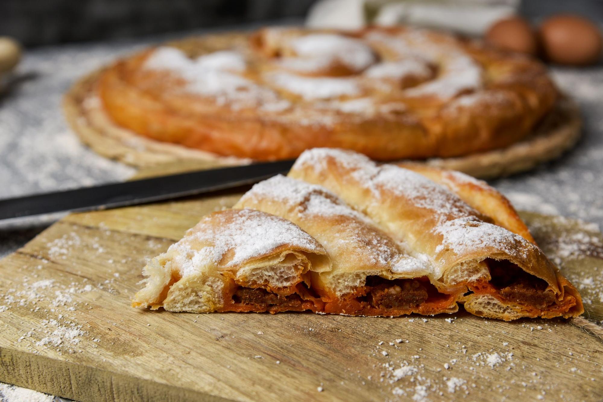 Ensaimada mallorquína de sobrasada