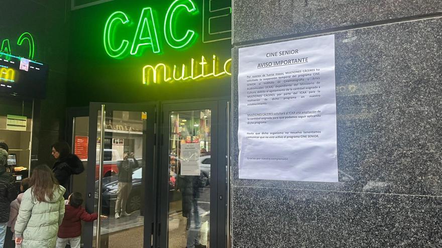 Adiós a las entradas al cine por dos euros para los mayores en Cáceres: &quot;Es una pena, hacía que viniera gente que normalmente no lo hacía&quot;