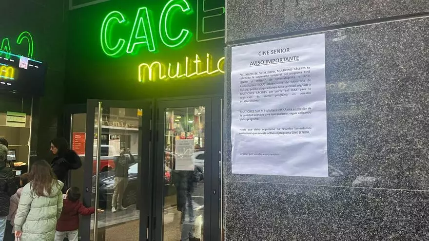 VIDEO | Suspensión temporal del programa Cine Senior en Multicines Cáceres