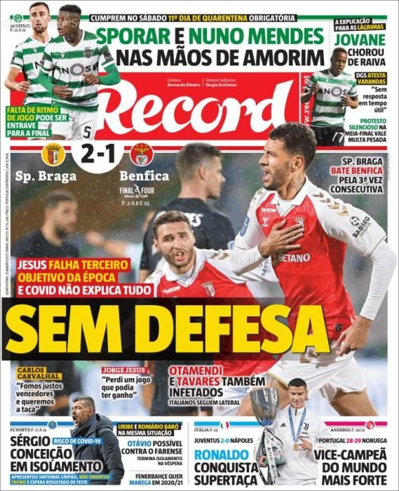 Portada RECORD jueves 21 enero 2021