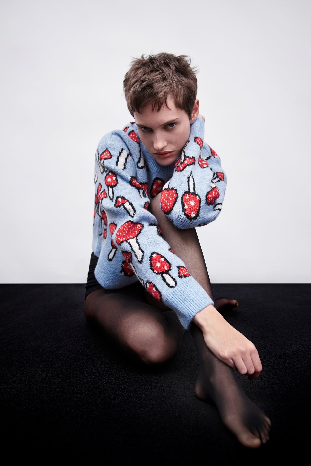 Jersey con estampado de setas de Zara