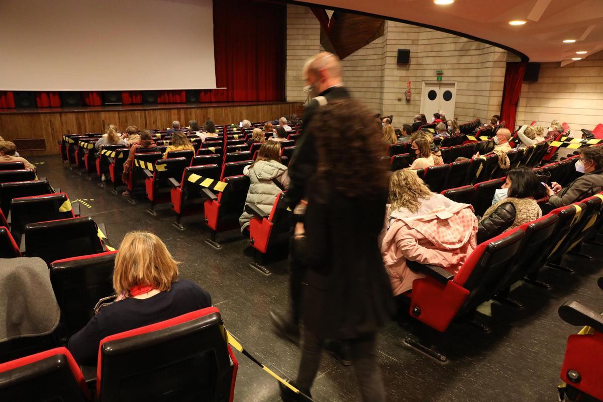 El auditorio de la Casa de Cultura transformado en cine, en una imagen de archivo.