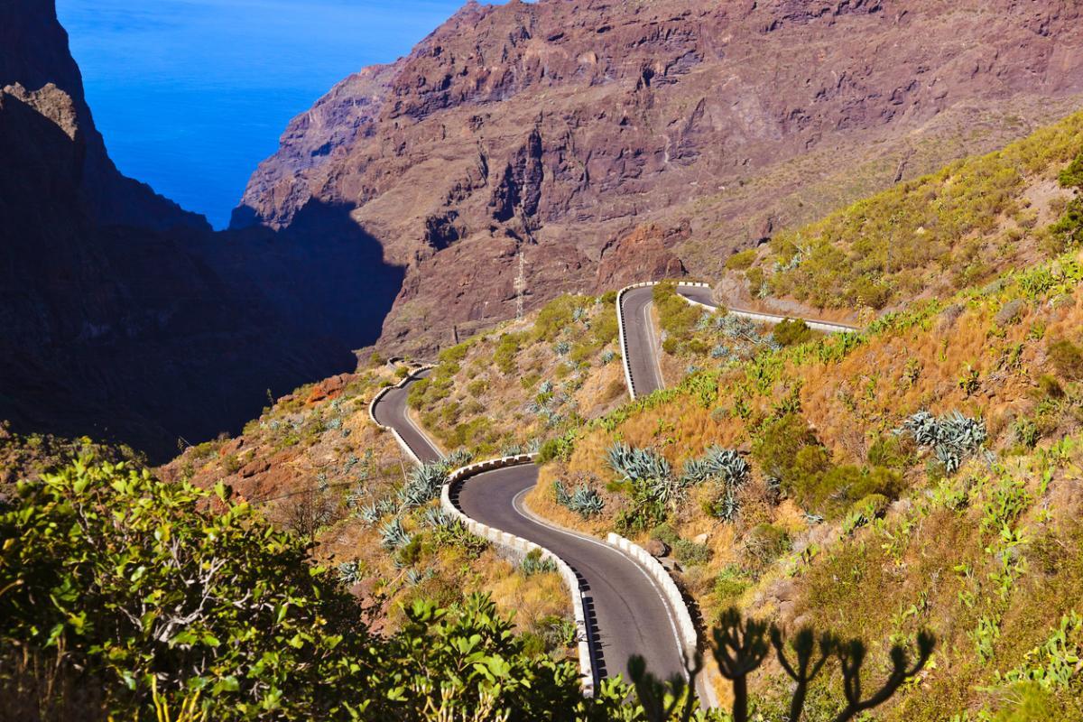 La carretera para llegar a Masca (Tenerife)