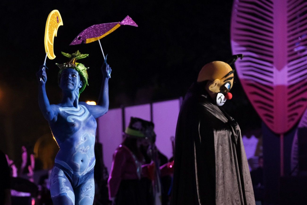 Los Chancletas actúa en la Final del Concurso de Murgas de Las Palmas de Gran Canaria.