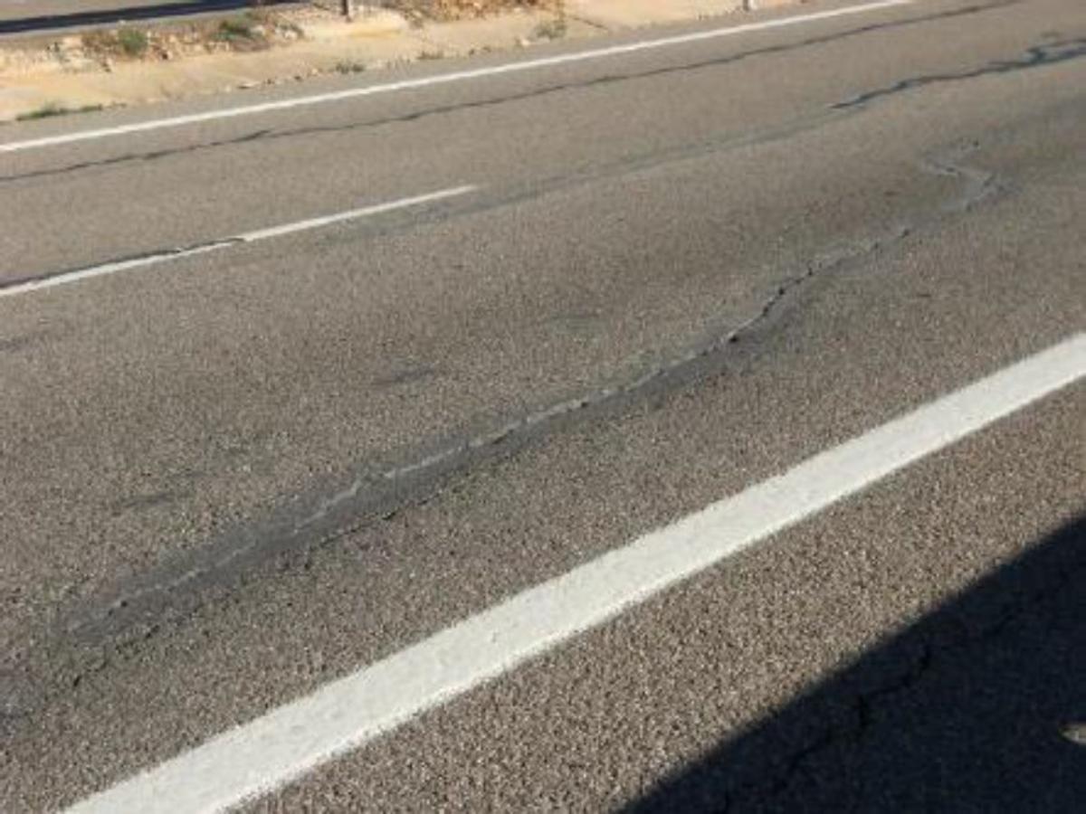 Detalles de los desperfectos que presenta el tramo de la A-23 en el que intervendrán.