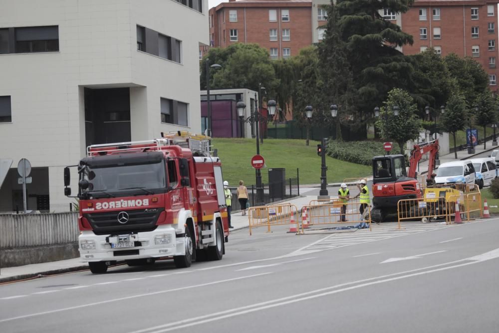 Fuga de gas en la avenida del Mar de Oviedo