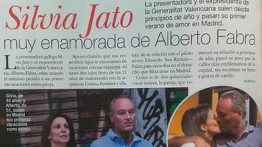 Alberto Fabra y Silvia Jato ya no esconden  su amor en Madrid