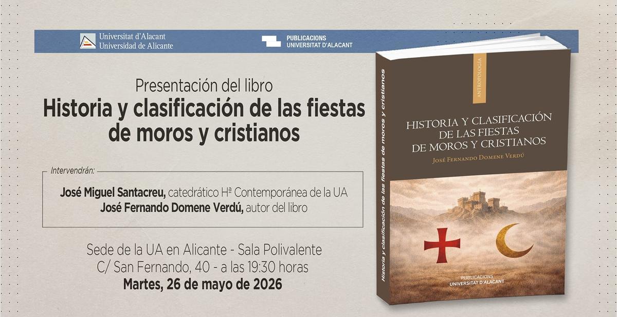 Cartel sobre la presentación del libro.