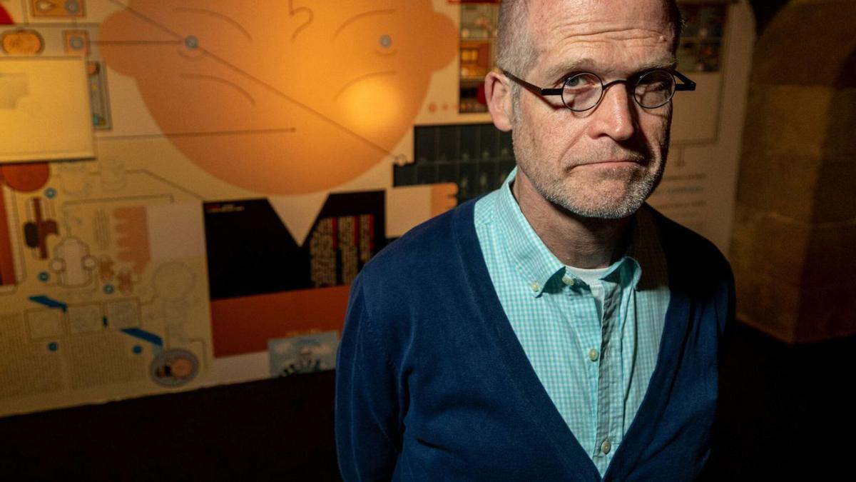 Chris Ware, en la mostra ‘Dibuixar és pensar’, al CCCB, ahir. | JORDI OTIX