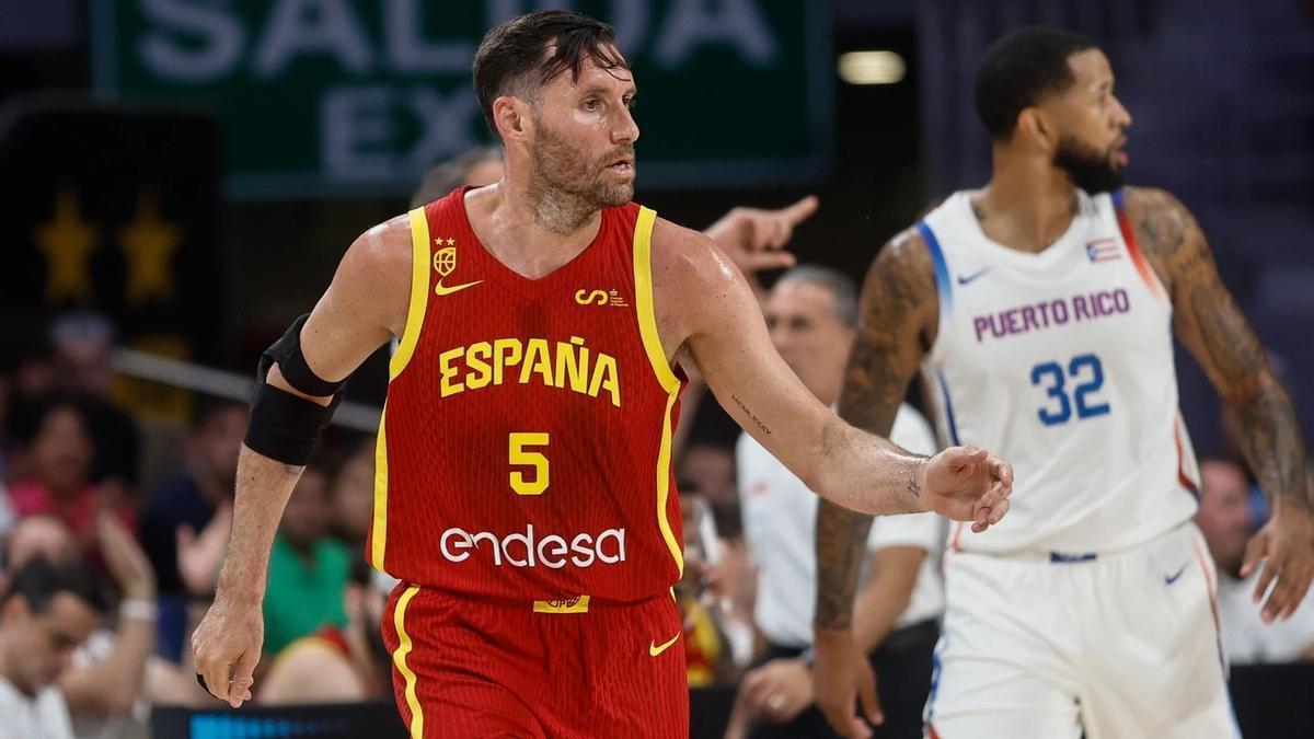 Rudy, en el partido de este martes ante Puerto Rico.