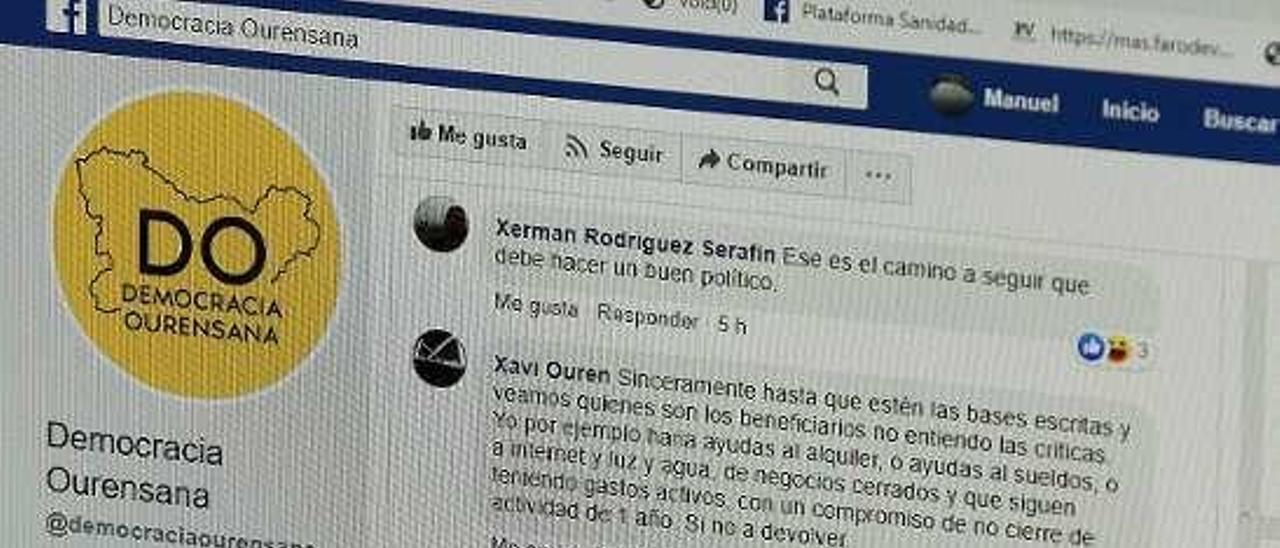 Página de Facebook de DO, con críticas y loas a la idea. // I.O