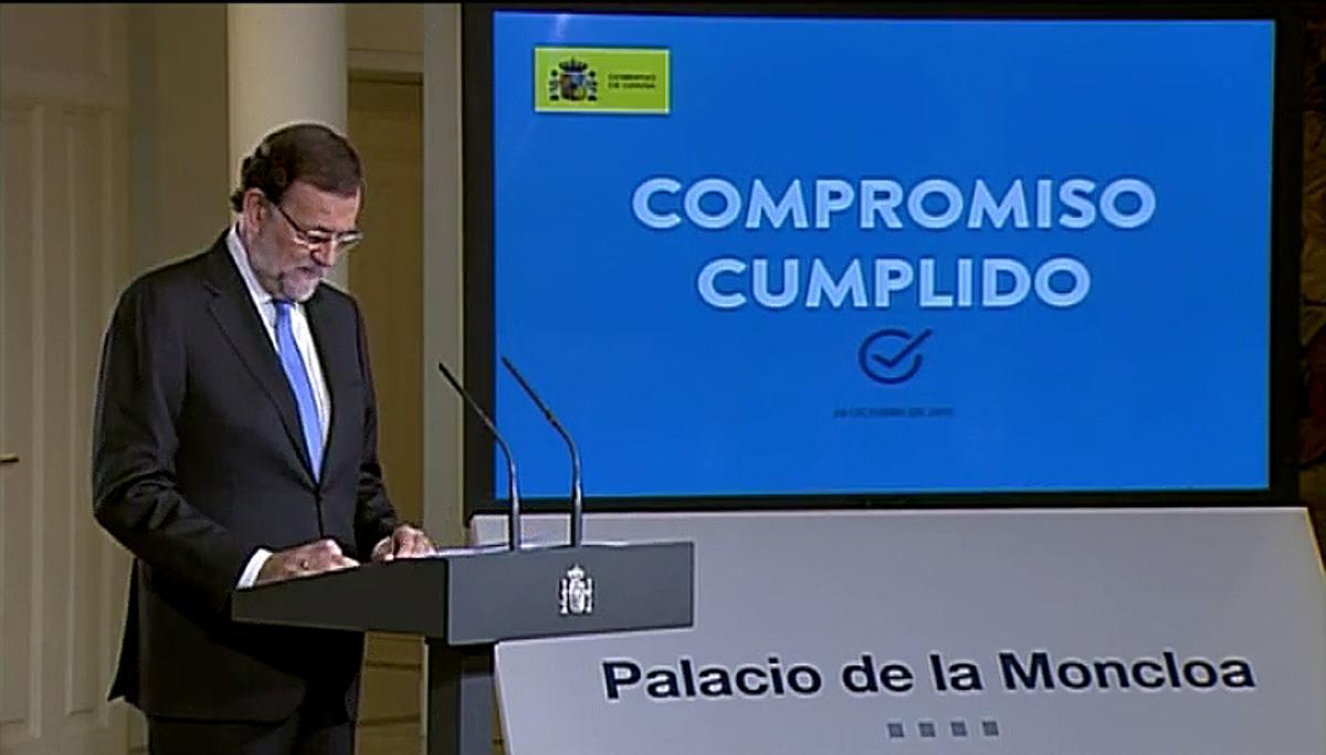 Rajoy fa balanç de la legislatura