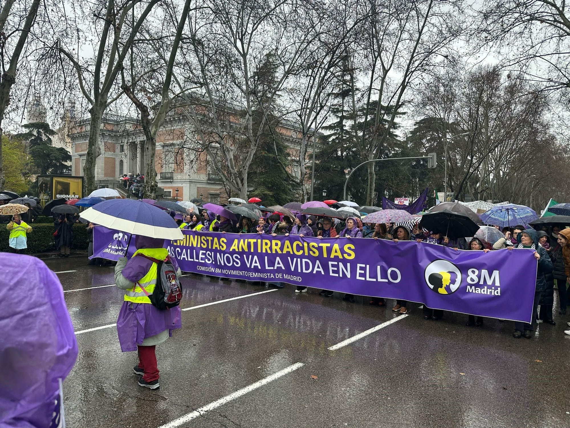 Arranca la manifestación de la Comisión 8M en Madrid por el Día Internacional de la Mujer