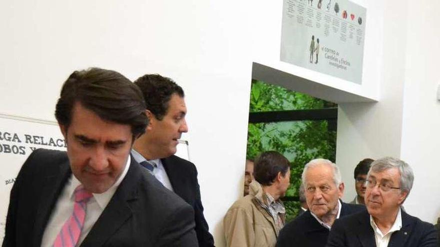 Juan Carlos Suárez-Quiñones en la inauguración del Centro del Lobo.