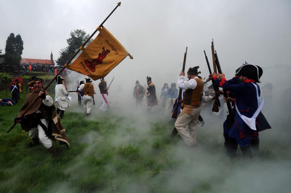 La lluvia no amilanó a los combatientes valgueses, que avasallaron a las tropas francesas hasta su rendición.