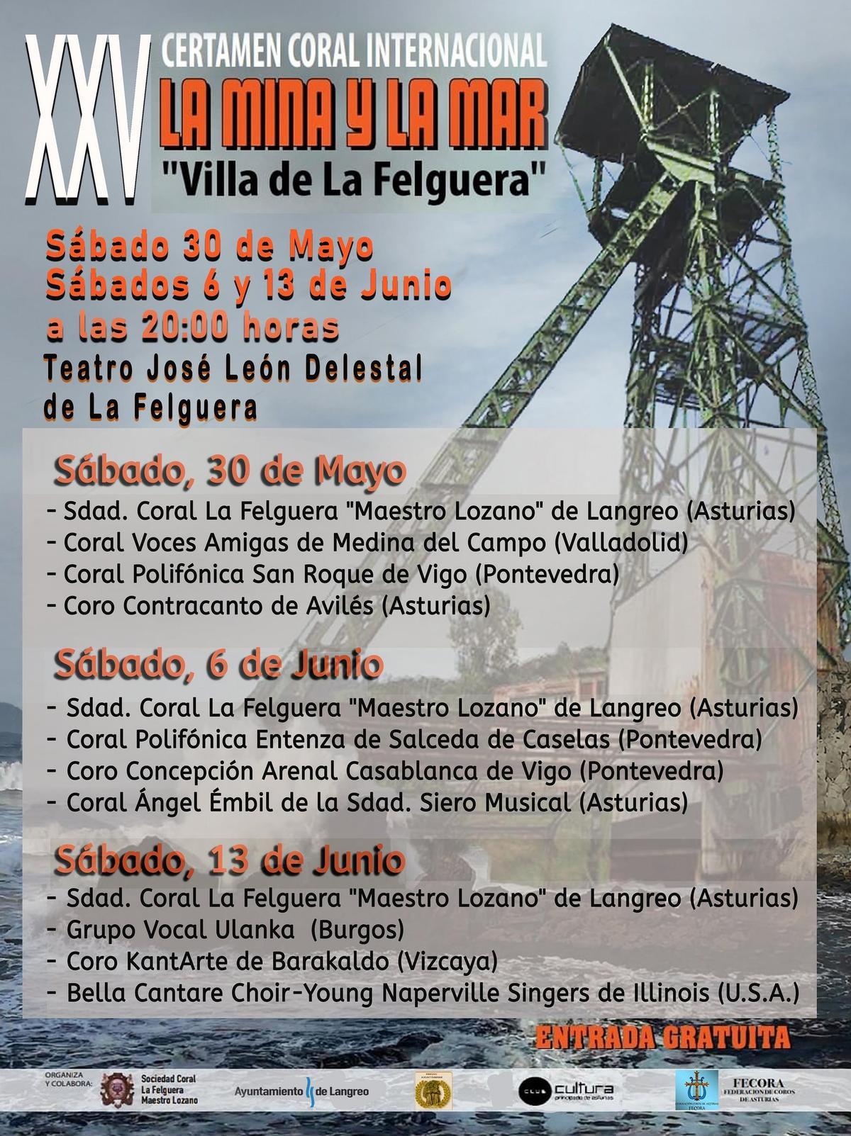 El cartel completo de "La Mina y la Mar"