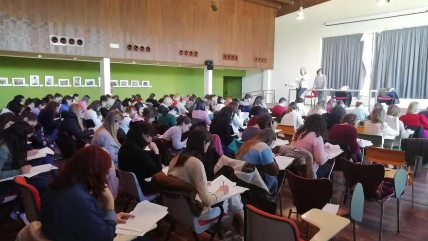 Participantes en la prueba que se desarrolló hoy en Rioseco.