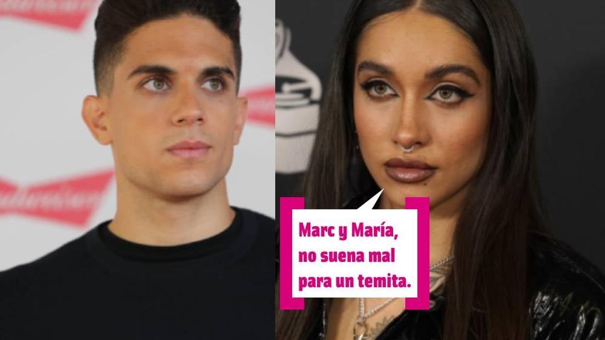 Marc Bartra y María Becerra, fotomontaje