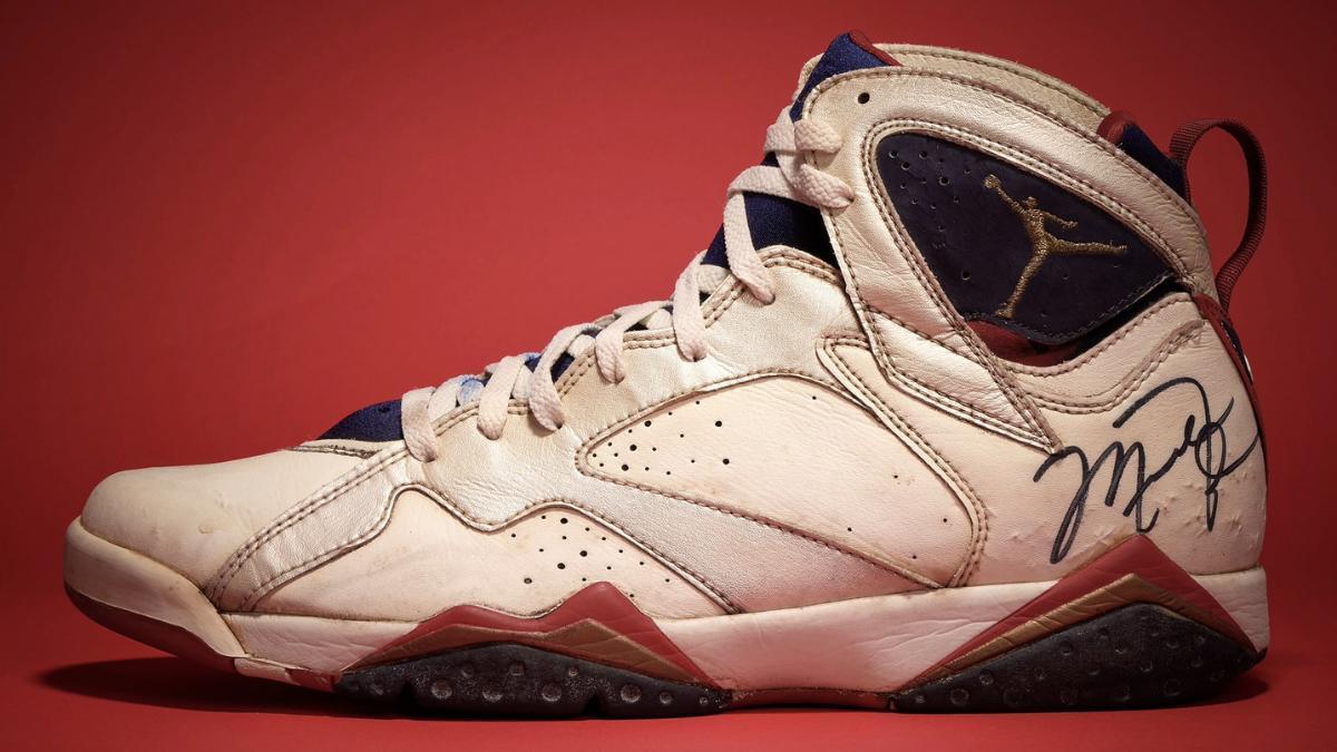 Las Air Jordan 7 'Olympic' que Scottie Pippen saca a subasta.