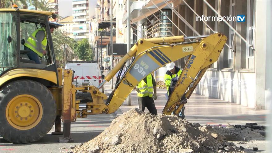 Las obras del fondo de saco entre la Rambla y la Explanada se alargan hasta marzo