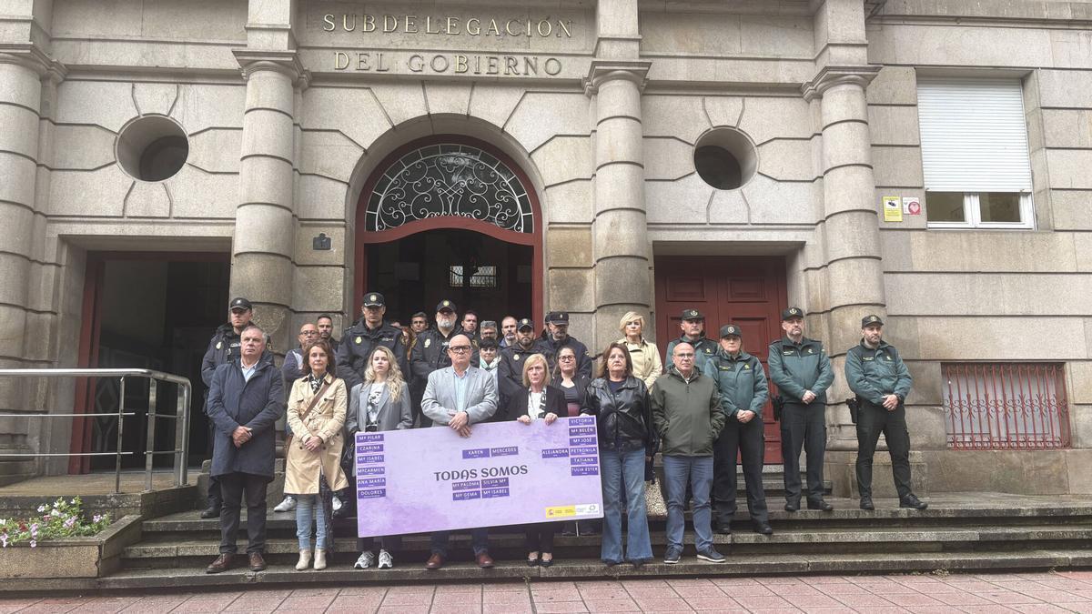 Un acto reciente, en la Subdelegación del Gobierno de Ourense, en repulsa contra la violencia de género.