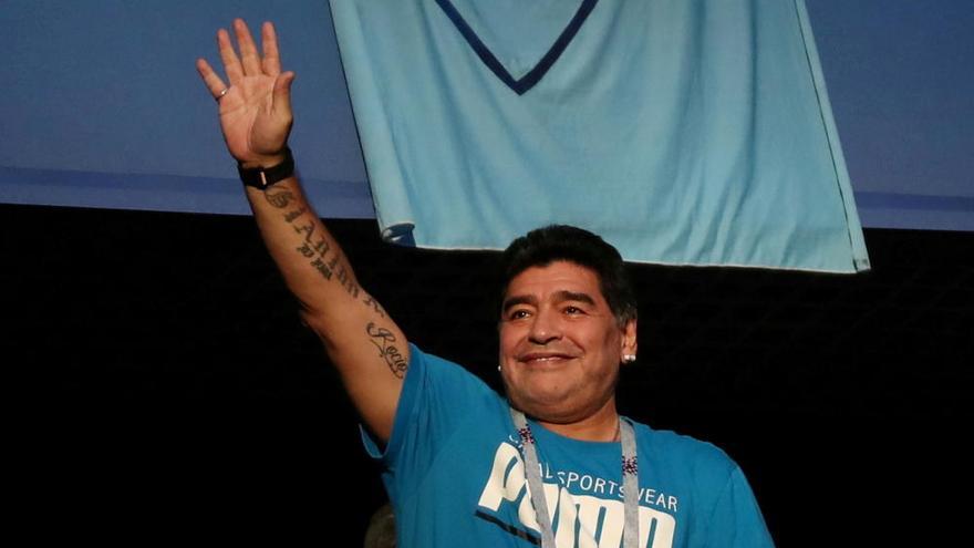 Maradona en una imatge d&#039;arxiu