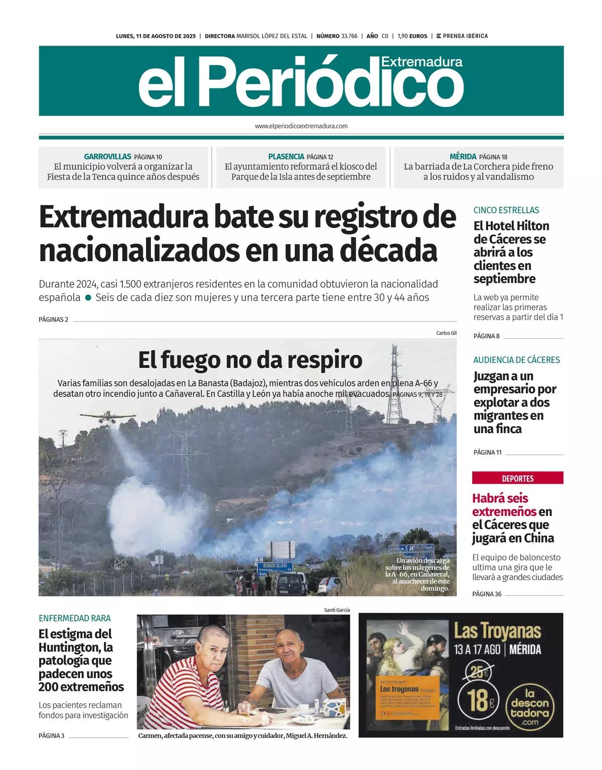 Consulta la portada correspondiente al día 11 de agosto de 2025