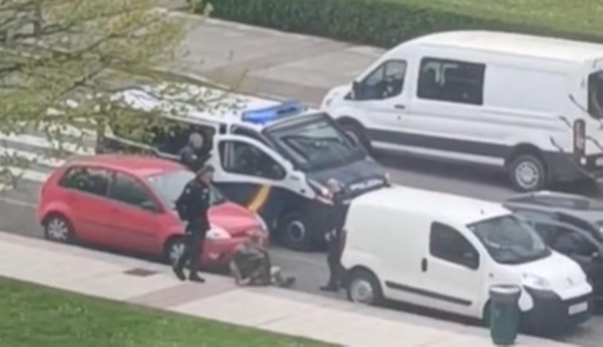 El momento de la detención.