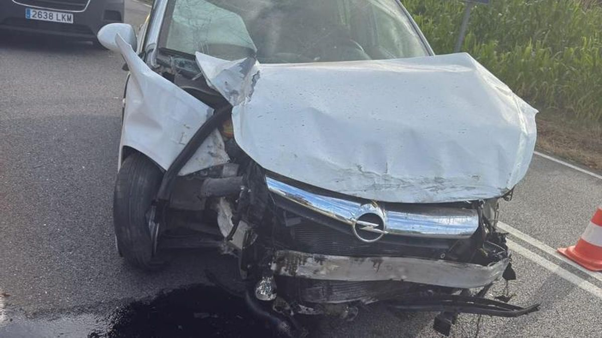 Estado del vehículo del accidente de Cambados.