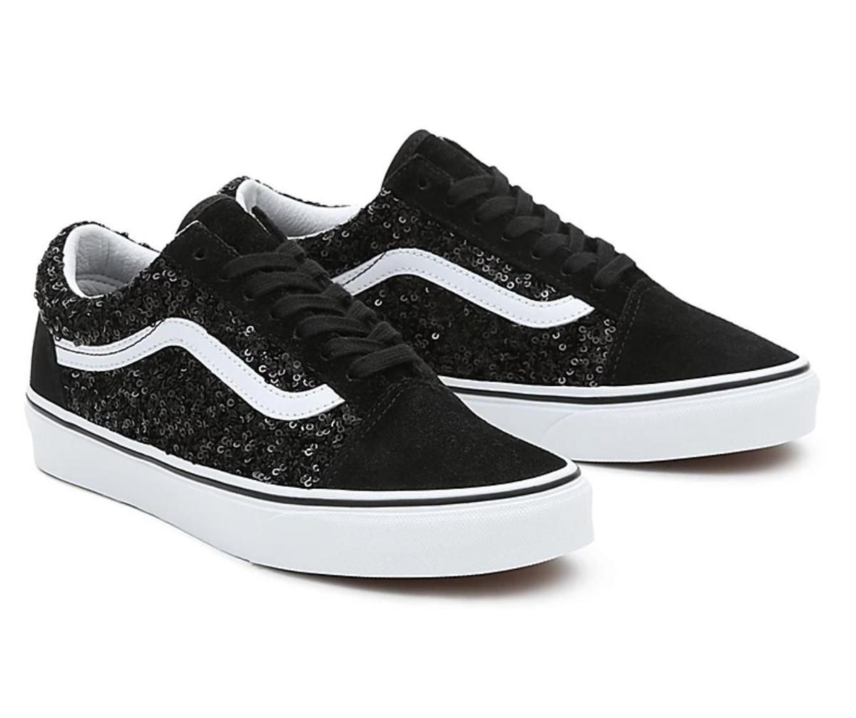 Zapatillas Old Skool con lentejuelas negras