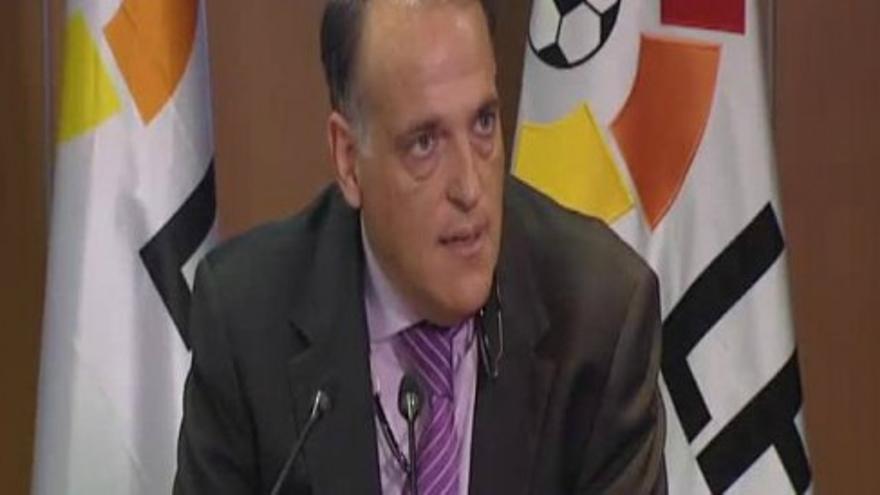 Tebas sobre la huelga de fútbol: &quot;Es una locura e irresponsabilidad&quot;