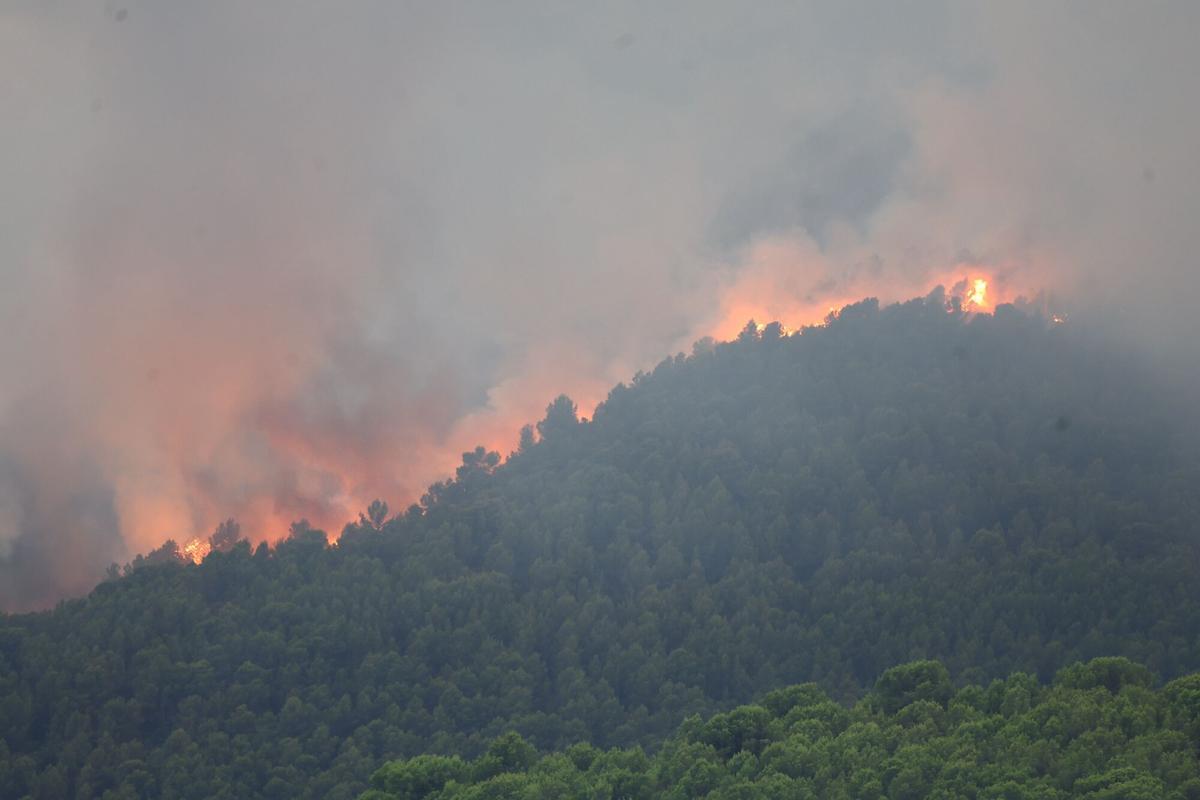26/07/26. Vall de Uxo. Puesto de mando del incendio de la Vall
