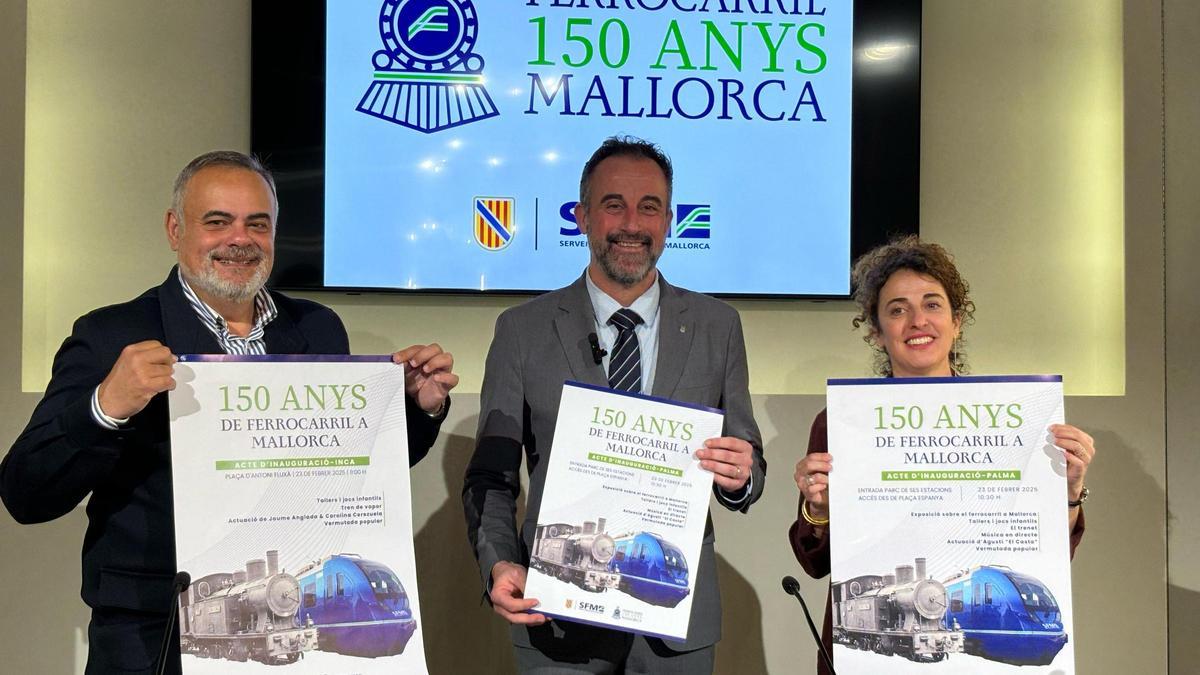 Presentación de los actos del 150 aniversario del tren de Mallorca.