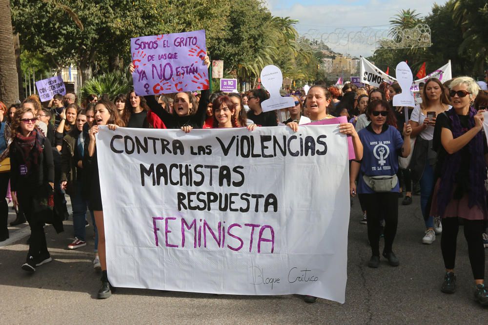 Manifestación contra la violencia de género en Málaga