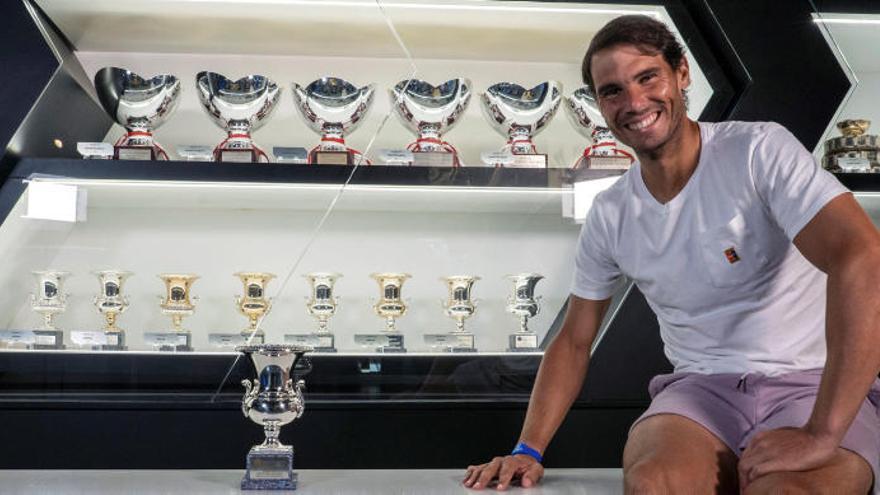 Nadal, con sus nueve trofeos de Roma.